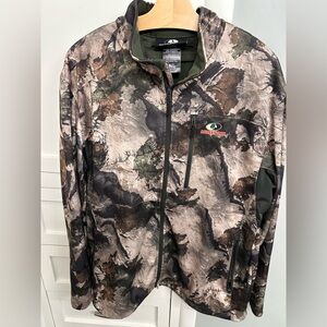 Mossy Oak Men’s XL Fleece Softshell Camo Hunting Jacket Full Zip